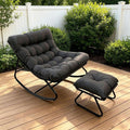 Structure en Acier RobusteConcu avec une structure en acier massif anti-UV et antirouille – Fauteuil a Bascule