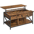 Table Basse a Plateau Relevable Noir en Acier