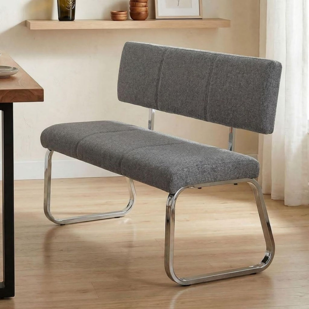 Banquette en Metal, Finition Gris