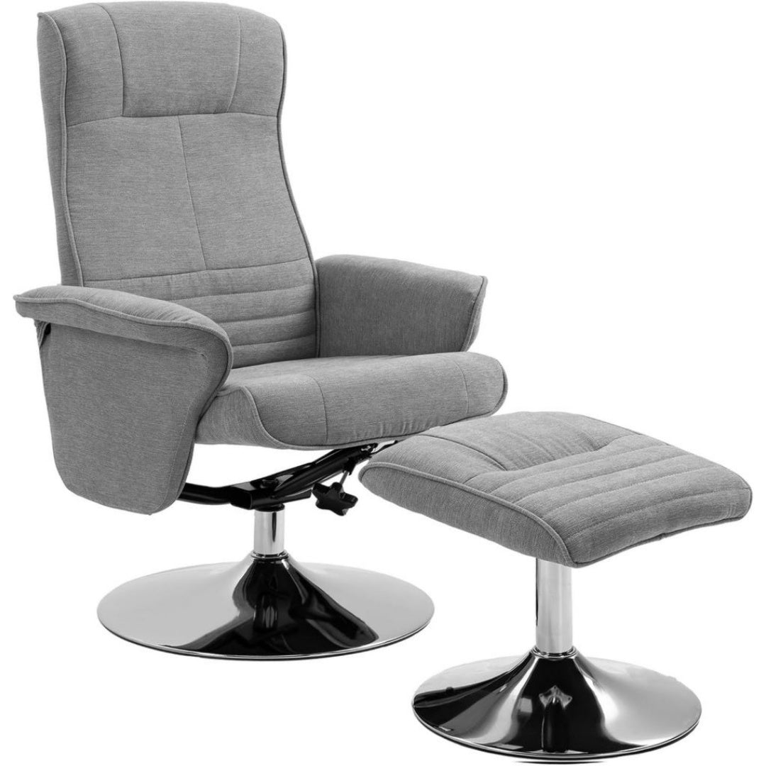 Fauteuil de Relaxation Inclinable en Acier, Finition Gris