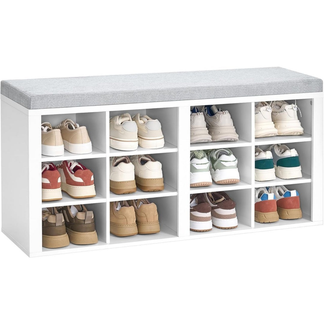 Espace de Rangement Extra-Large]La tabouret a chaussures est de 30 x 104 x 49 cm: Tabouret en Panneau de Particules