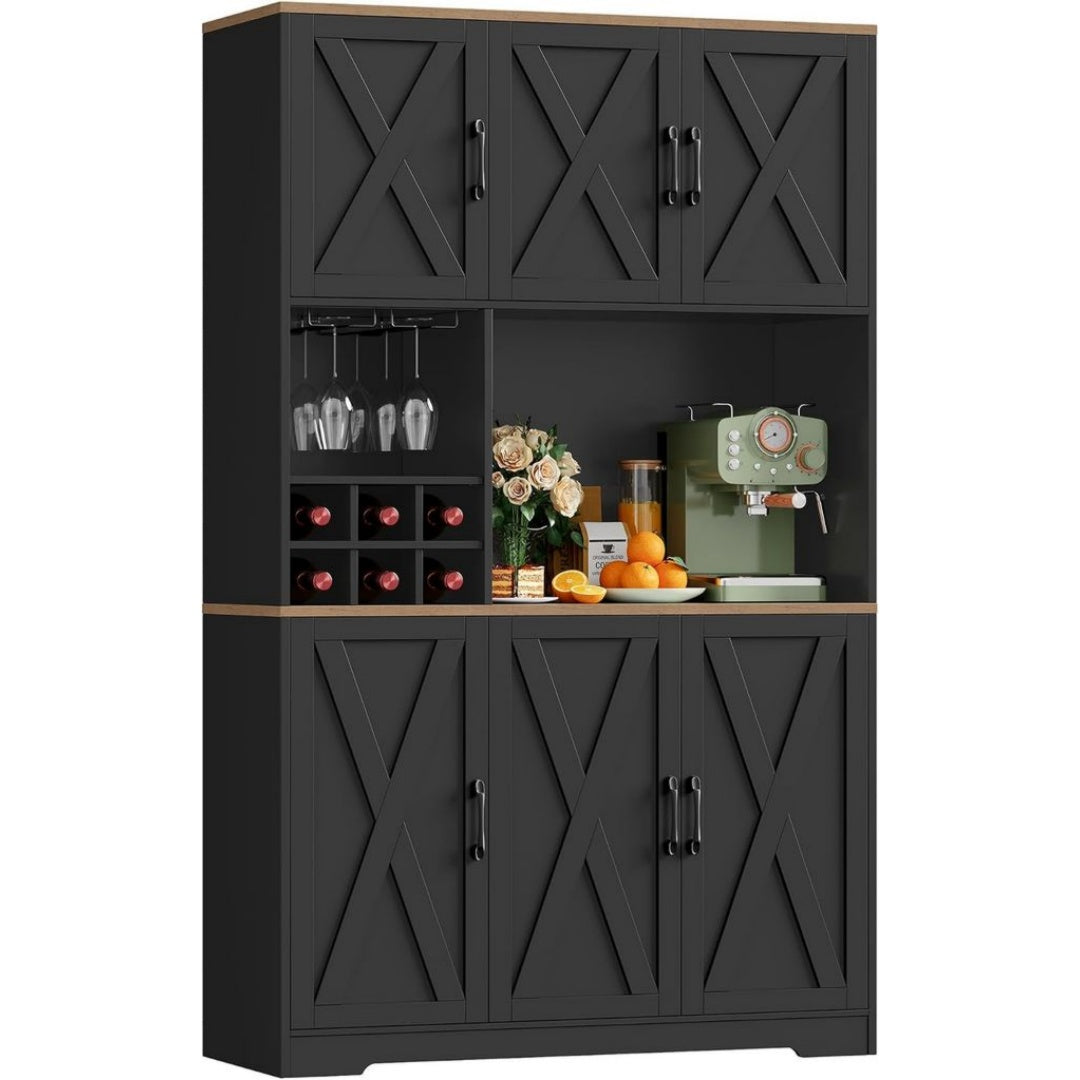 Verre Marron Cafe, Buffet de Cuisine Design Moderne